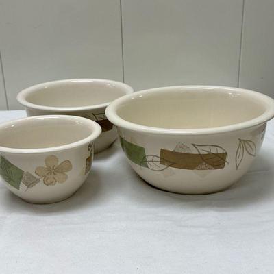 (3pc) Corelle Stoneware Mixing Bowls | dia. 10.5 in