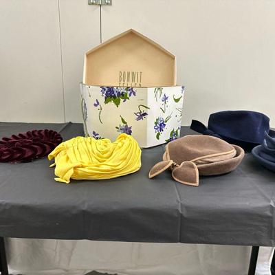 Bonwit Teller Hat Box & Hats | Ladies hats and Bonwit Teller Hat Box.

