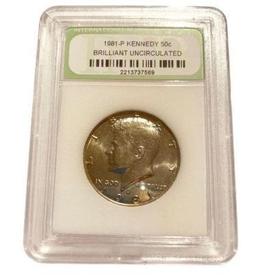 Lot 138   
Uncirculated Kennedy 1977 Half Dollar