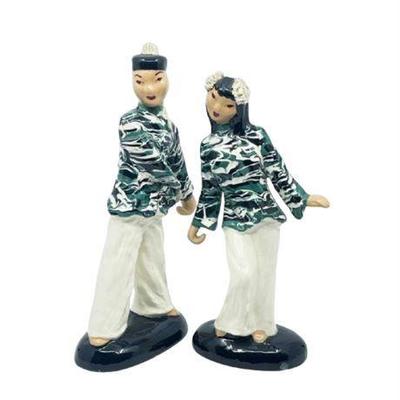 Lot 144   
1950s Heidi Schloop Asian Decorative Figurines, Hollywood Calif