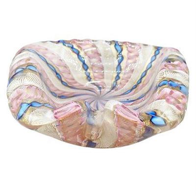 Lot 034   
Fratelli Toso Murano Zanfirico Ribbons Italian Art Glass Bowl