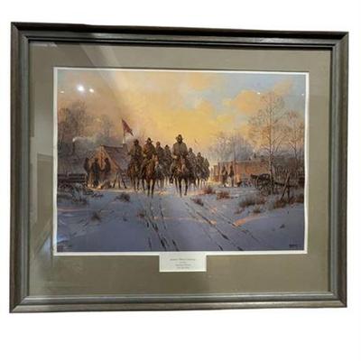 Lot 102  
"Jackson's Winter Campaign" Signed National Archive Print With COA