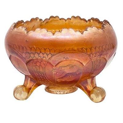 Lot 016   
Fenton Horse Medallion Rosebowl Carnival Glass