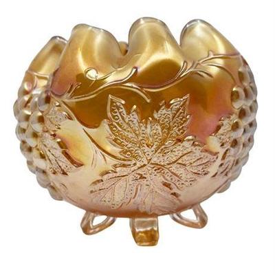 Lot 015   
Dugan "Grape Delight" Rose Bowl Carnival Glass