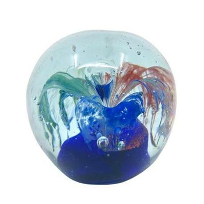 Lot 031   
Art Glass Firework Burst Paperweight