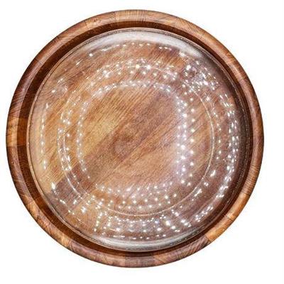 Lot 018   
Dansk Teak Wood Serving Bowl with Glass Liner