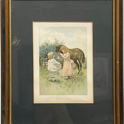 Lot 158   
"The Pet Pony" by Harriet Mary Bennett, 1887 Print