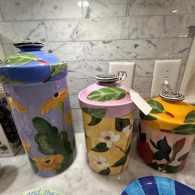 Droll Designs set of three Canisters