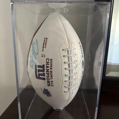 Signed Superbowl Football | Signed Football from Superbowl 2008. Signed by: Giants Rich Seubert #69 and David Tyree #85

