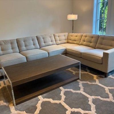 Large Sectional Sofa | Large sectional sofa with three sections. - h. 34.5 x w. 93 x l. 111 in

