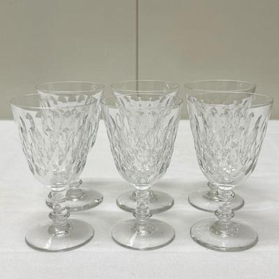 (6pc) Baccarat Glasses - Set 2 of 2 | Baccarat glasses. - h. 5 x dia. 2.5 in

