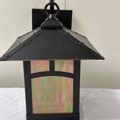 (1pc) Restoration Hardware Sconce | Restoration Hardware "Madera II" lantern sconce in bronze.


