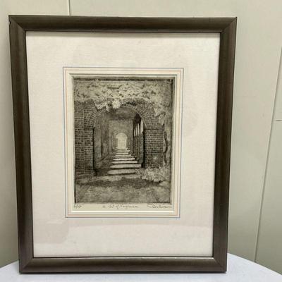 (1pc) Artwork - "A Bit of Virginia" | Stencil art in frame "A Bit of Virginia". Numbered: 124/300. Signed by artist....