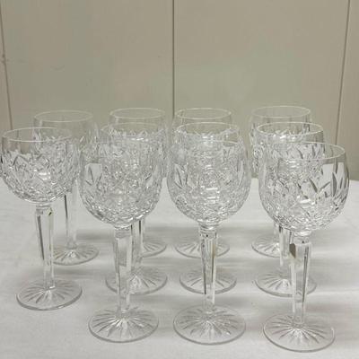 (11pc) Waterford Wine Glasses | Waterford "Lismore" pattern wine glasses. - h. 7.5 x dia. 2.75 in

