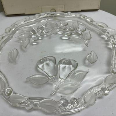 Mikasa Cake Plate | Mikasa crystal footed cake stand/serving platter (new in box) - dia. 14 in

