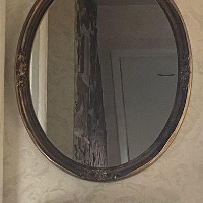 Oval Mirror and Shelf- $50