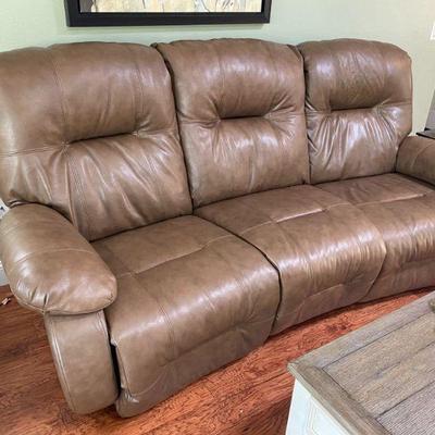 Brown Reclining Sofa