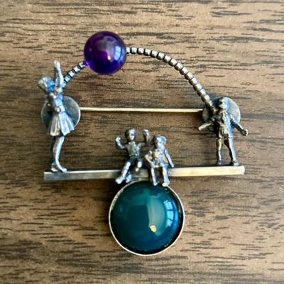 Mary Ann Spavins Owen sterling brooch