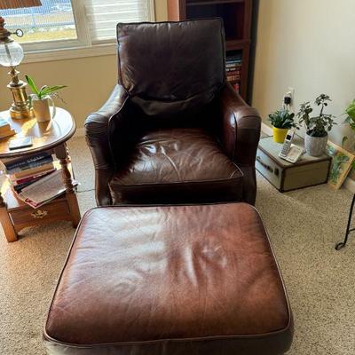 Leather Chair/ottoman