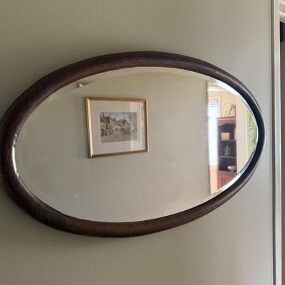 Wood wall mirror