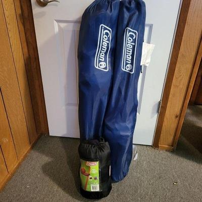 194 colemancampingtwochairs fleecesleepingbags