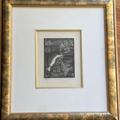 1 Manet Etching Le Chat et les Fleurs - COA