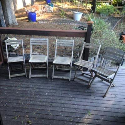 152 rusticwoodteakfoldingchairs