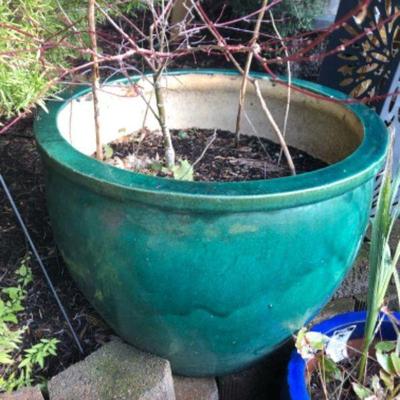 4 large24inchgreenglazedterracottapot