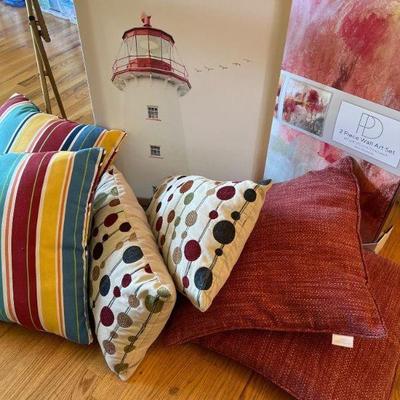24 twopiecewallart decorativepillows
