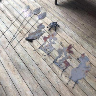 156 folkartmetalsilhouettegardendecor