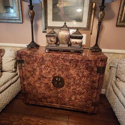 Henredon Buffet Burelled Wood