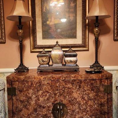 Henredon Buffet Burelled Wood