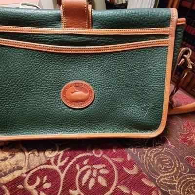 Vintage Dooney Bourke Pebbled Leather Shoulder Bag with Front Clasp (1 0f 2) 