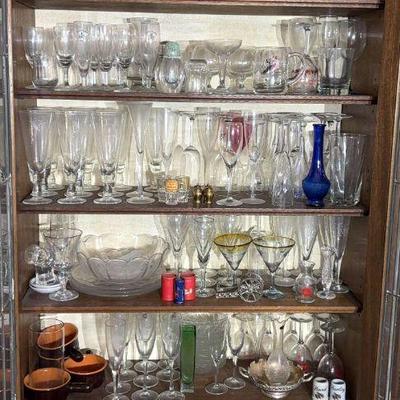A large amount of glassware more