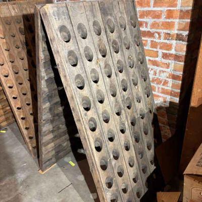 French rustic champagne riddling rack