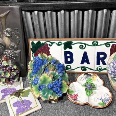 Italian porcelain other wine theme decor