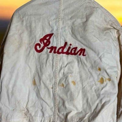 Vintage coverall indian" motorcycle