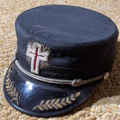 Antique masonic knights templer kepi hat