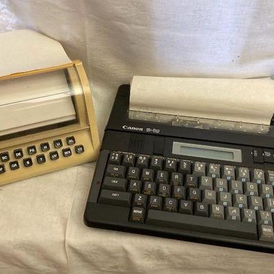Canon battery typewriter and teledex