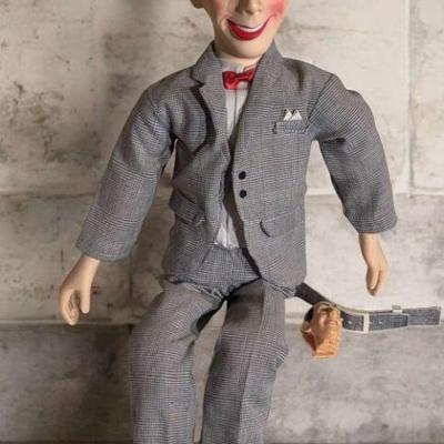Vintage 80s peewee herman pull string talking doll wrist watch