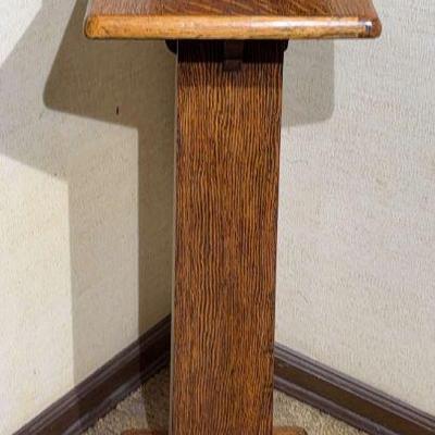 Mission style wood plant stand