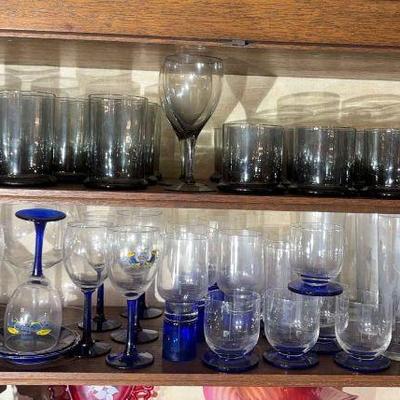 Glassware smokey glass pierre cardin
