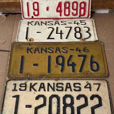 Kansas license plate 1944 thru 1947