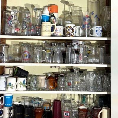 A very large collection of glassware
