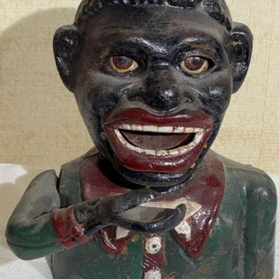 Cast iron jolly" bank