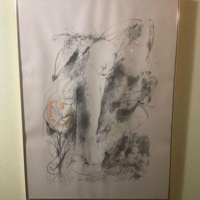 Signed original limited ed 3:25 velveteen rabbit lithograph