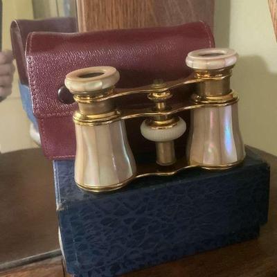 Lemarie french mother of pearl opera glasses case