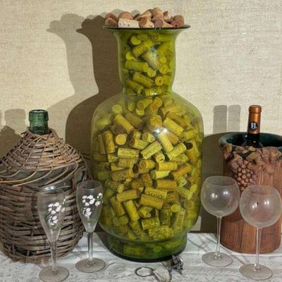 Cork collection sasaki crystal & ceramic wine chiller