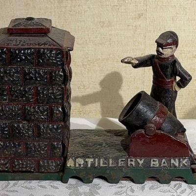 Artillery bank coin box