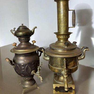 Two russian samovars